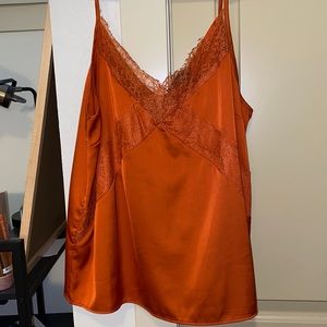 Orange Lace Cami
